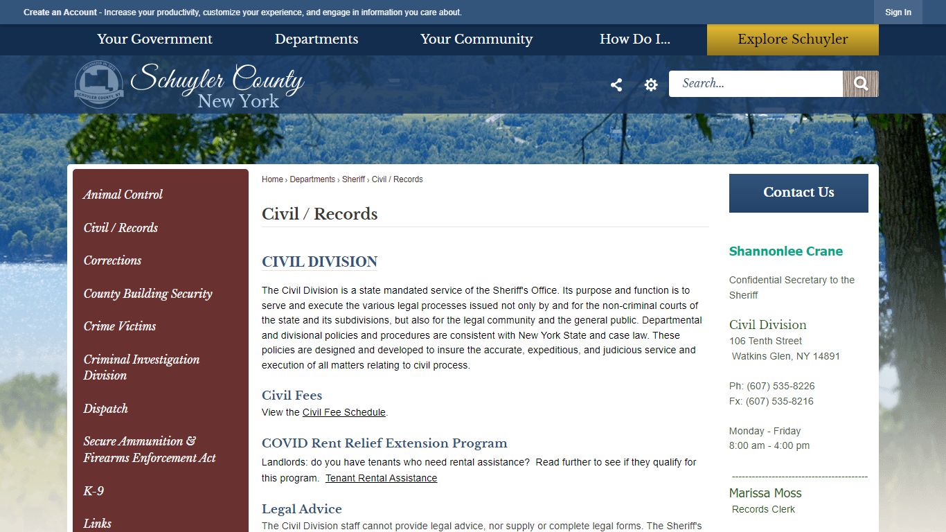 Civil / Records | Schuyler County, NY - Official Website